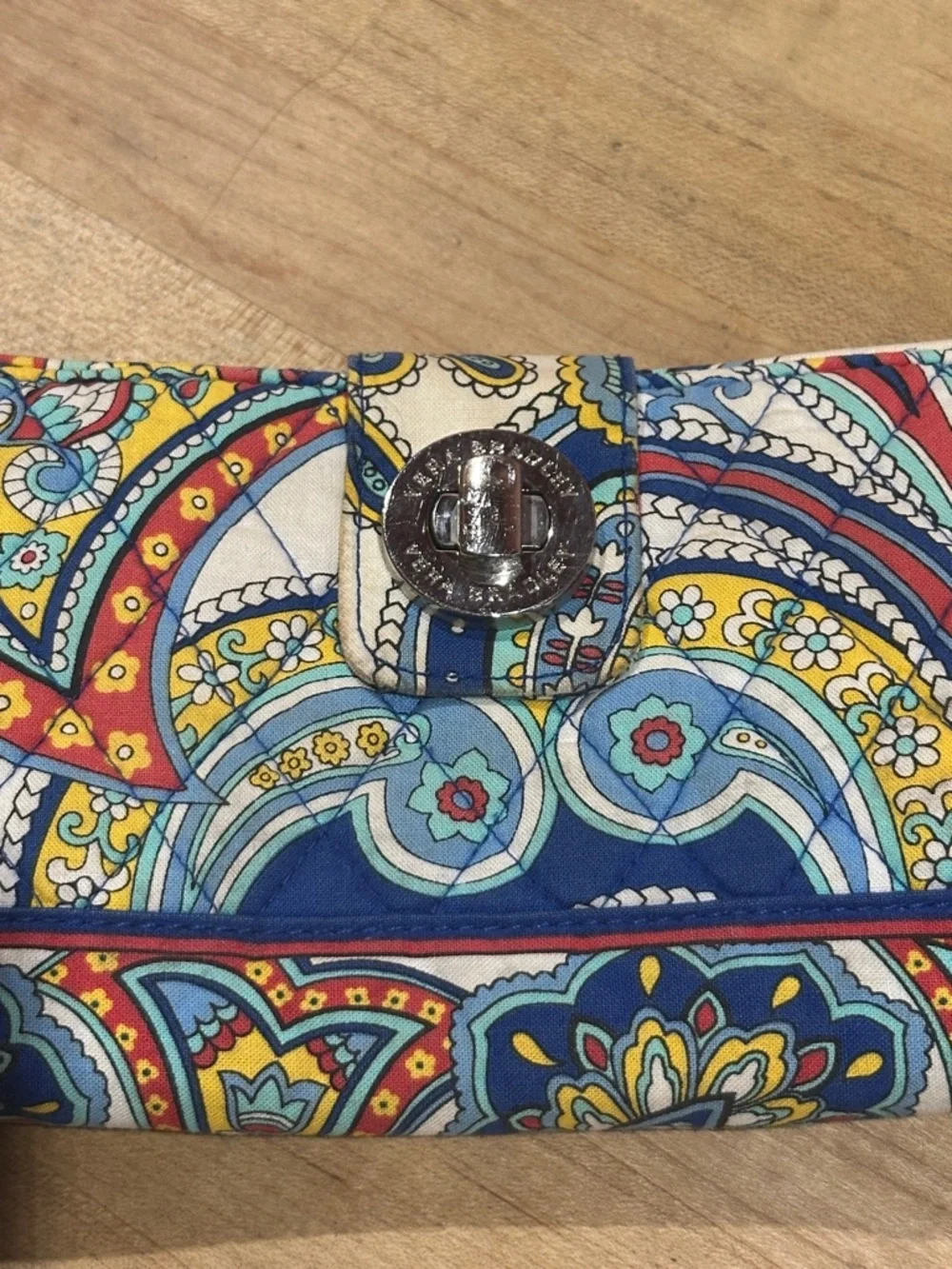 Vera Bradley Multicolor Paisley Quilted Zip Around Wallet - Picture 5 of 8